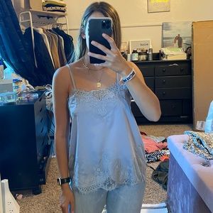 Lace trim tank